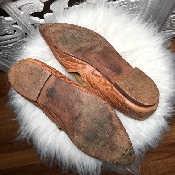 SOLD • Vintage tooled leather pointy toe western - Picture 5 of 8